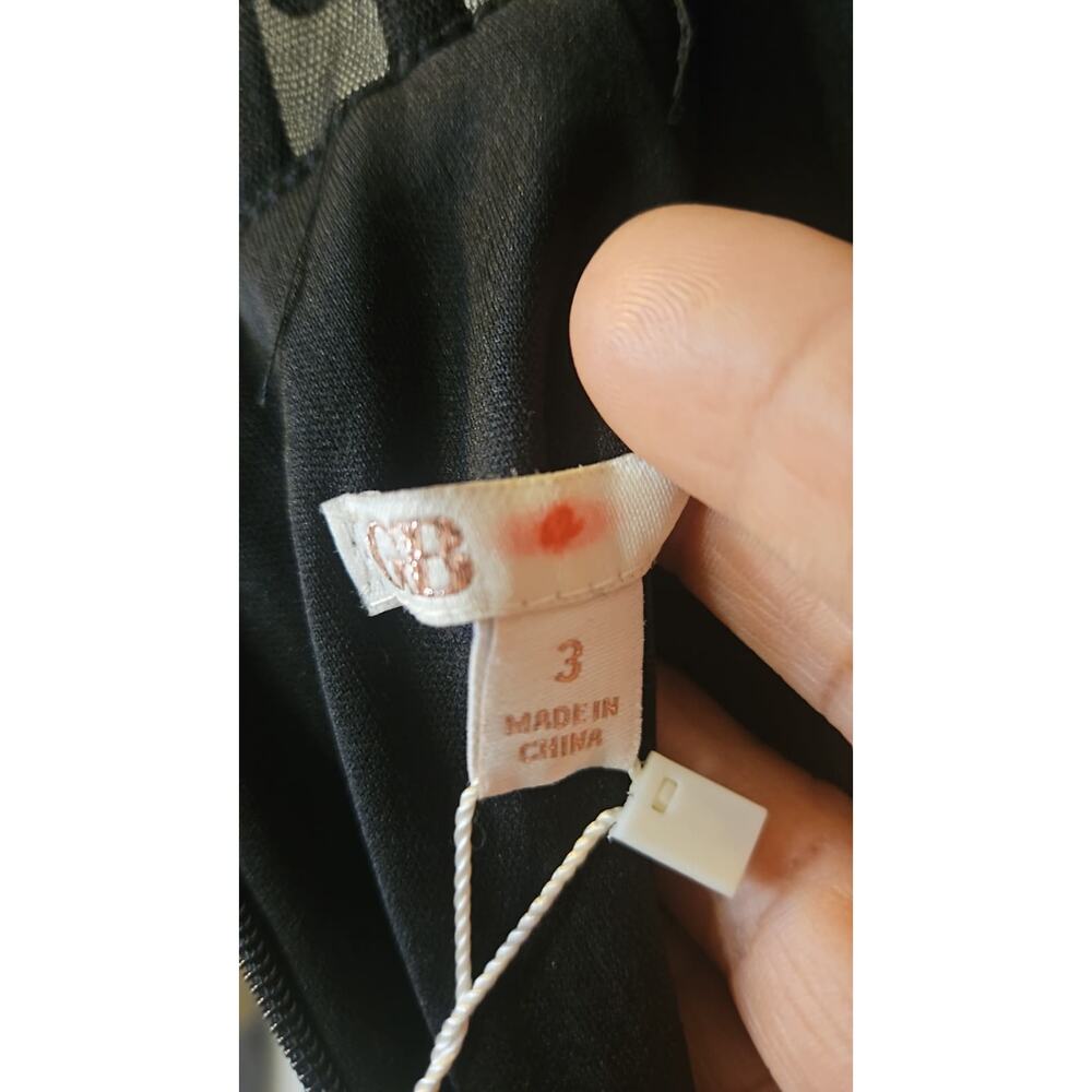 GB Social Beaded Rhinestone Corset Long Dress Black – Size 3 - Picture 6 of 7